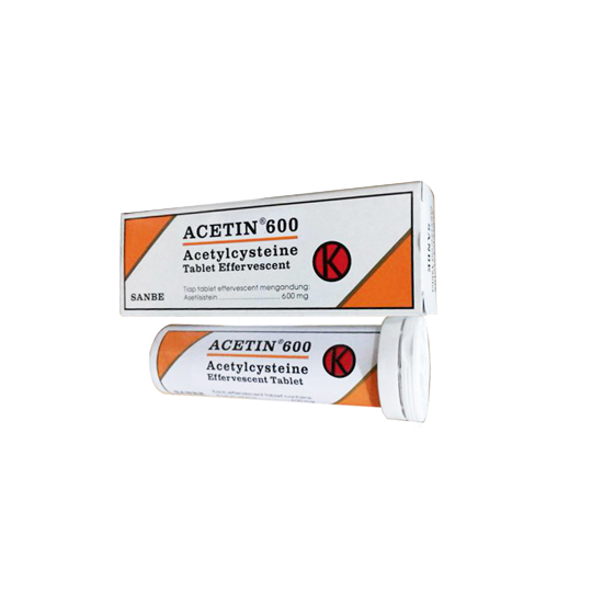 Acetin 600 mg 10 Tablet Effervescent – Harga, Efek Samping, Kegunaan dan Aturan Pakai