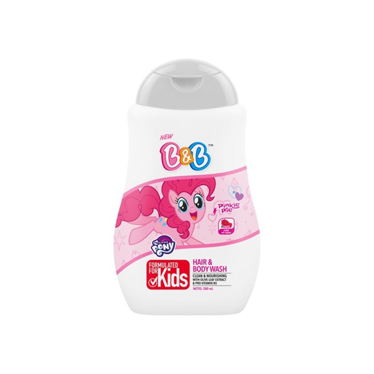 B&B Hair & Body Wash Pinkie Pie Botol 280 ml – Kegunaan, Efek Samping,