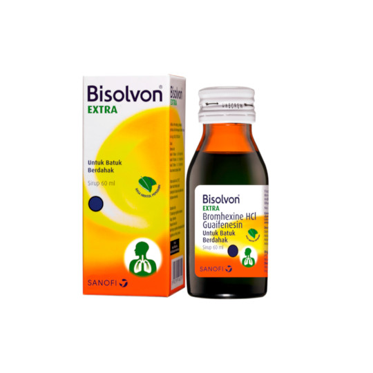 BISOLVON EXTRA SIRUP 60 ML – Harga, Efek Samping, Kegunaan dan Aturan Pakai