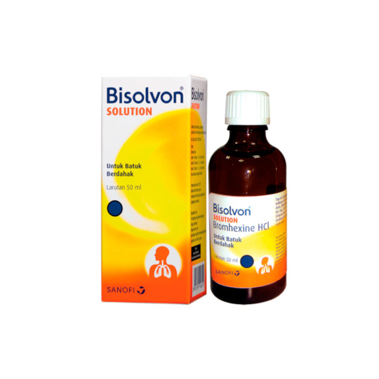 BISOLVON SOLUTION 50 ML – Harga, Efek Samping, Kegunaan dan Aturan Pakai