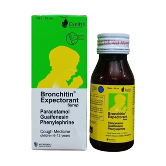 BRONCHITIN SIRUP 60 ML – Harga, Efek Samping, Kegunaan dan Aturan Pakai