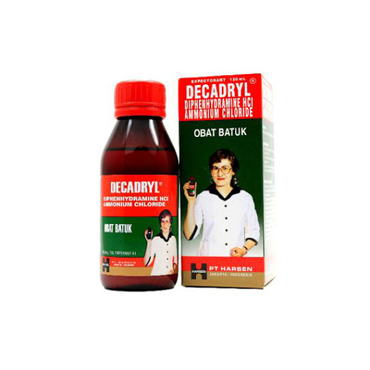 DECADRYL EKSPEKTORAN SIRUP 120 ML – Harga, Efek Samping, Kegunaan dan Aturan Pakai