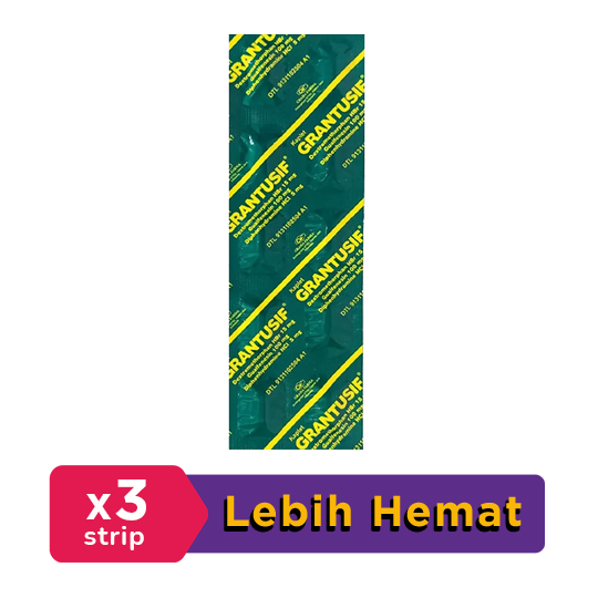 Grantusif 3 Strip (10 Kaplet/Strip) – Hemat Borongan – Kegunaan, Efek Sampingi