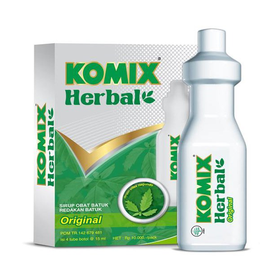 KOMIX HERBAL 15 ML 4 BOTOL – Harga, Efek Samping, Kegunaan dan Aturan Pakai