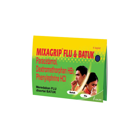 MIXAGRIP FLU DAN BATUK 4 KAPLET – Harga, Efek Samping, Kegunaan dan Aturan Pakai