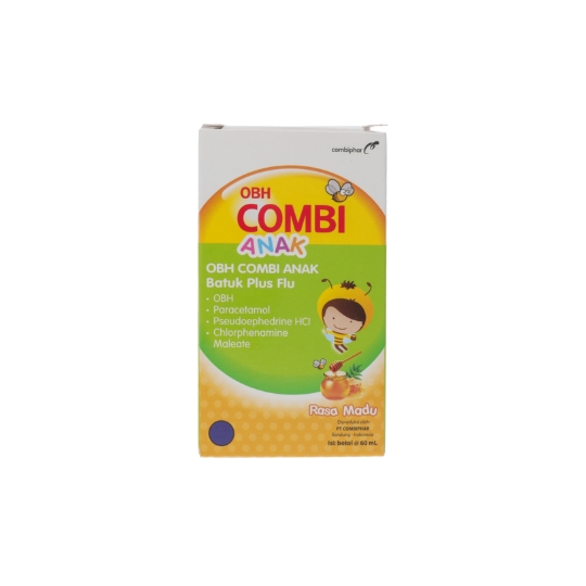 OBH COMBI ANAK BATUK PLUS FLU MADU 60 ML – Harga, Efek Samping, Kegunaan dan Aturan Pakai