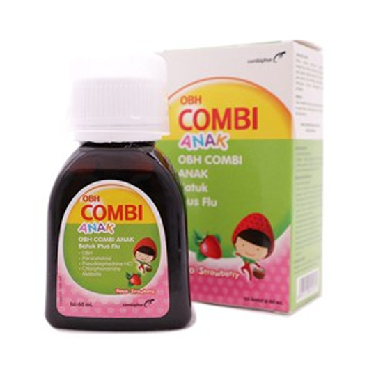 OBH COMBI ANAK BATUK PLUS FLU STRAWBERRY 60 ML – Harga, Efek Samping, Kegunaan dan Aturan Pakai