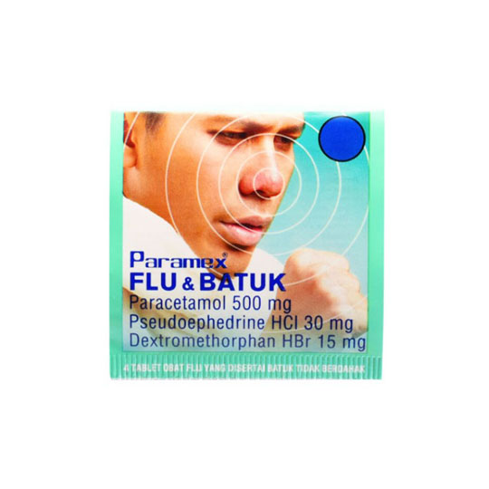 PARAMEX FLU & BATUK 4 TABLET – Harga, Efek Samping, Kegunaan dan Aturan Pakai