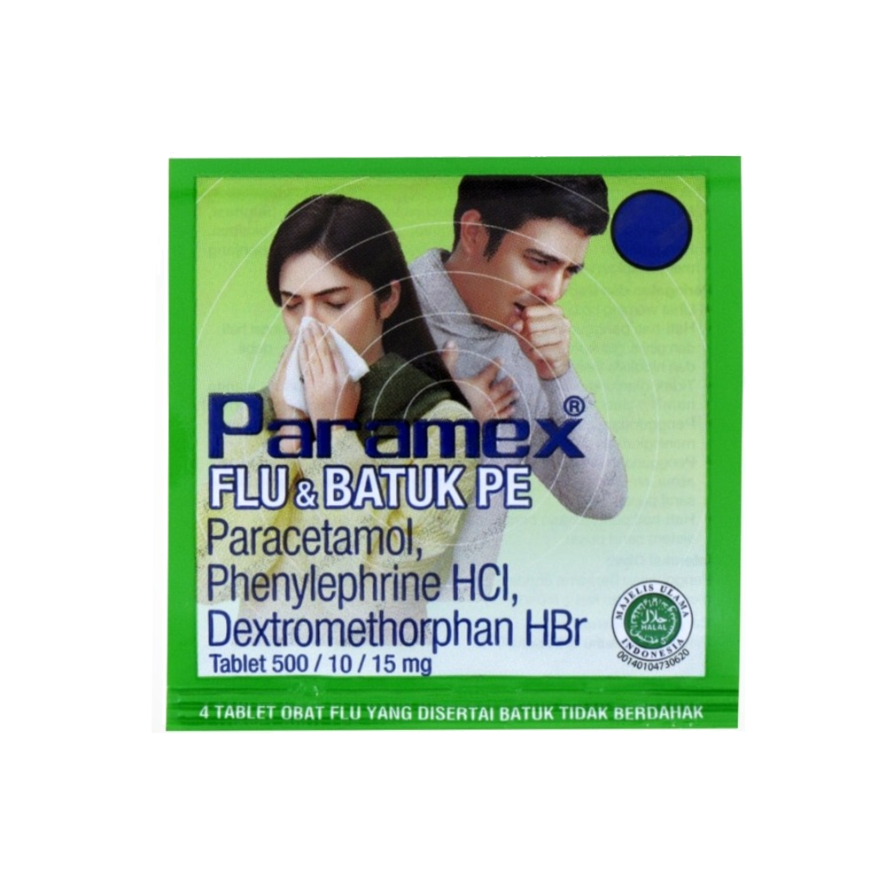 Paramex Flu & Batuk PE 4 Tablet – Harga, Efek Samping, Kegunaan dan Aturan Pakai