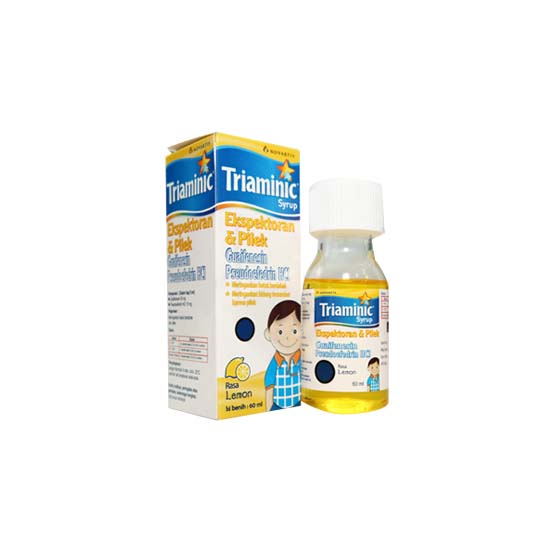 TRIAMINIC EKSPEKTORAN & PILEK SIRUP 60 ML – Harga, Efek Samping, Kegunaan dan Aturan Pakai