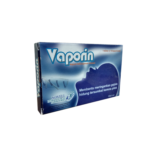 VAPORIN INHALASI LIQUID 10 KAPSUL – Harga, Efek Samping, Kegunaan dan Aturan Pakai