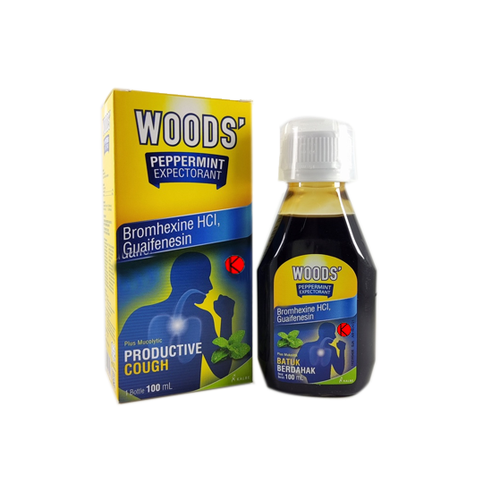 WOODS PEPPERMINT EXPECTORANT SIRUP 100 ML – Harga, Efek Samping, Kegunaan dan Aturan Pakai